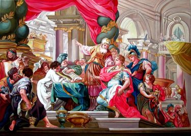 Alexander the Great in the Temple of Jerusalem,  by Marijana Stevancev
