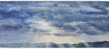Sky2- watercolor, 55x25cm by Simic Dragana