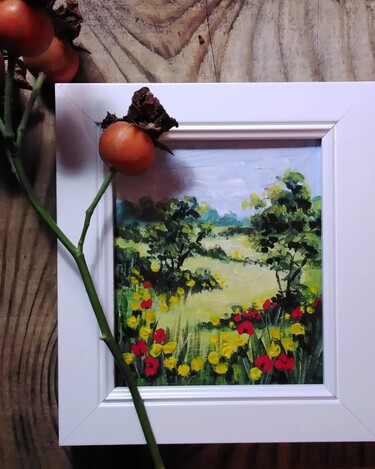 Miniature2- framed acrylic 14x12cm