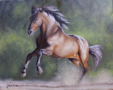 Horse- oil on  canvas 40x50cm by Simic Dragana