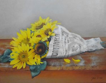 Sunflowers- oil on canvas 40x50cm