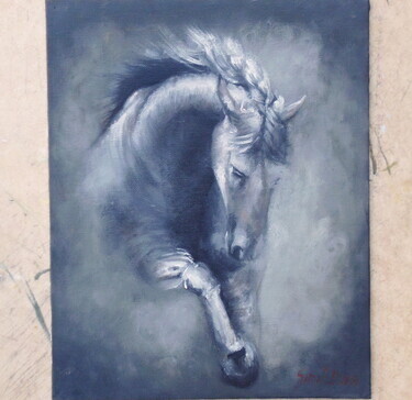 Horse2- oil on laminated canvas, 30x24cm