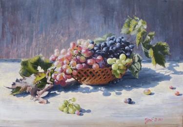 Fruit basket- oil on canvas 35x50cm by Simic Dragana