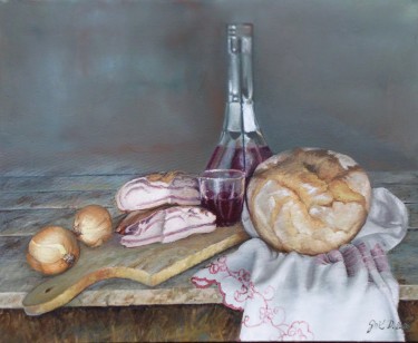 Village still life- oil on canvas 40x50cm by Simic Dragana