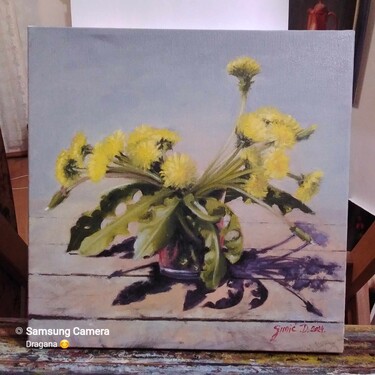 Dandelions- oil on canvas, 30x30cm