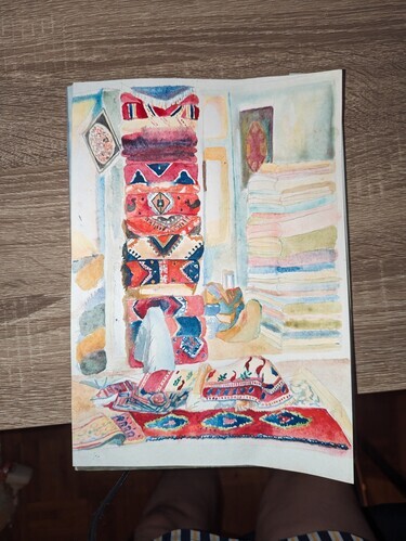Rug seller,  by Dunja Spasić