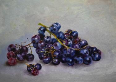 Still Life with Dark Grapes by Alena Savchenko - Lukian