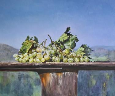 White Grapes in Summer Light by Alena Savchenko - Lukian