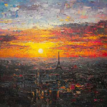 Sunset in Paris by Gordana Nedeljković