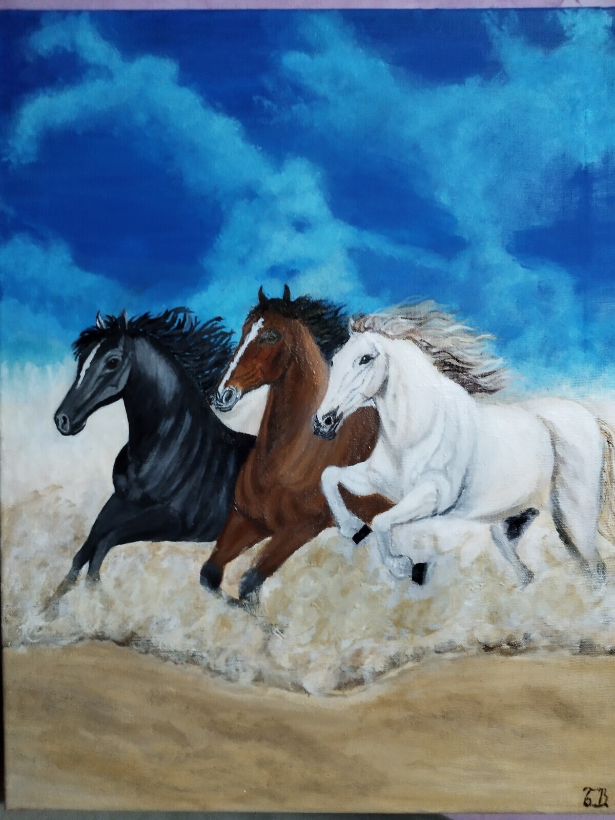 Galloping horses