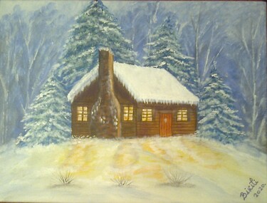 A house in the snow