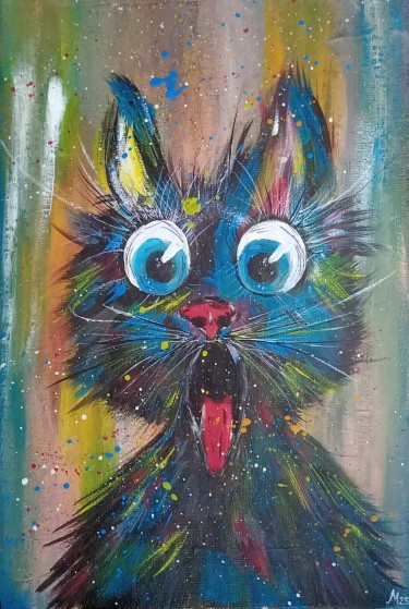 Cat - pop art by Marija  Tabački - Johum