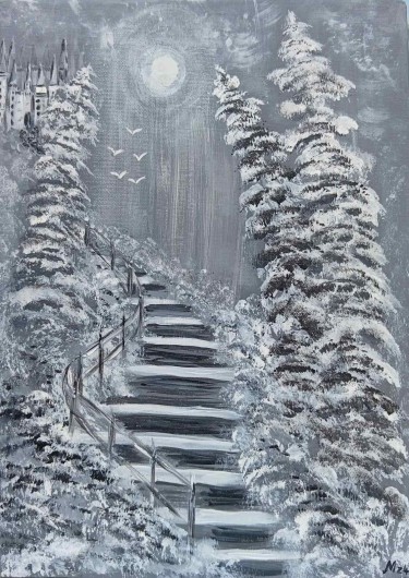 Up the stairs to the castle by Marija  Tabački - Johum