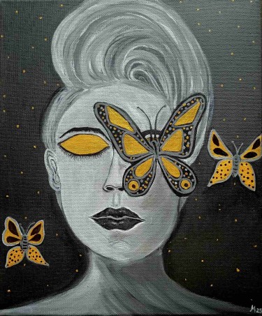 Girl with a mask by Marija  Tabački - Johum