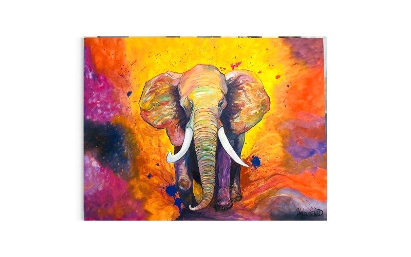 The power of the elephant, Painting Doroteja Udovički