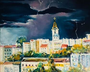 storm over Belgrade