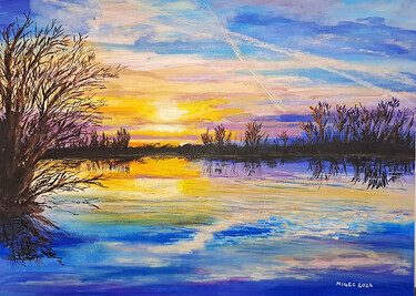 Nº - 37 - Sunset over the river