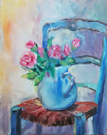 Blue chair by Dragica Tasić