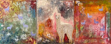 Llama abstraction triptych