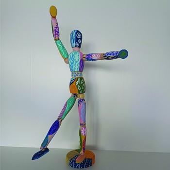 Wooden figure, hand painted