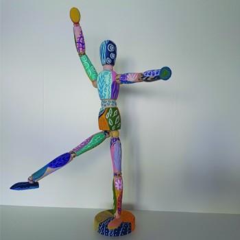 Wooden figure, hand painted