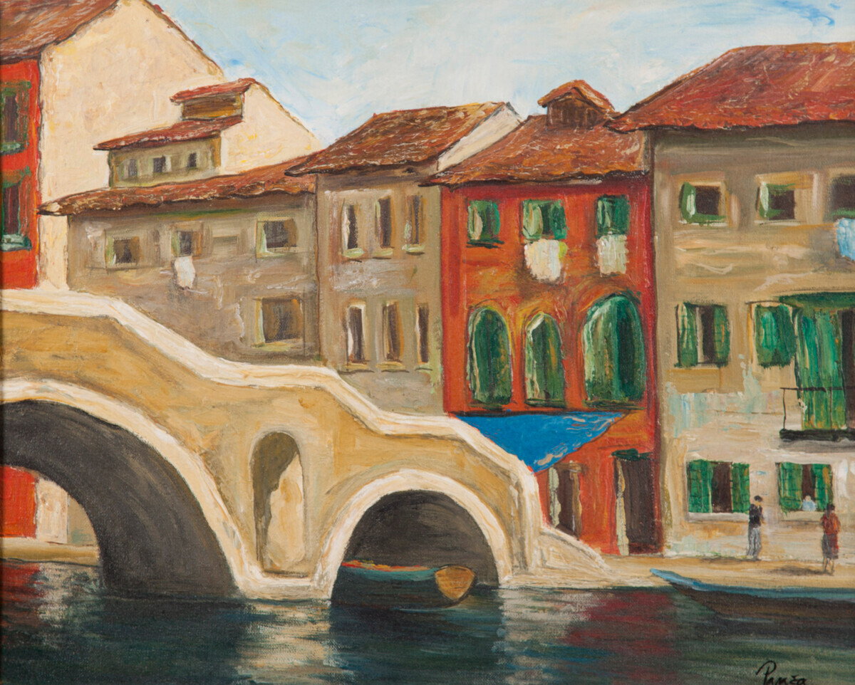 Bridge in Venice - Based on motifs of three artists from the 'Kukryniksy' group