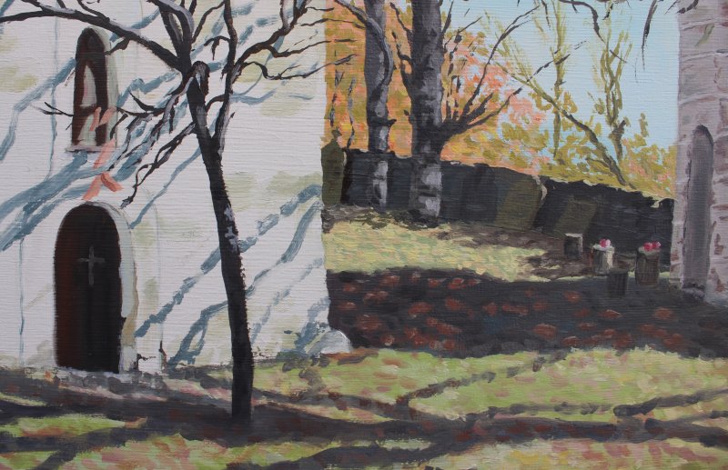 The church in Obrazda, Painting Dejan Mitić