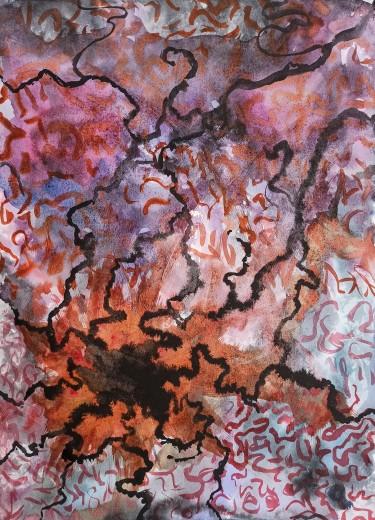 Watercolor Nervous Breakdown abstract by Uliana Saiapina