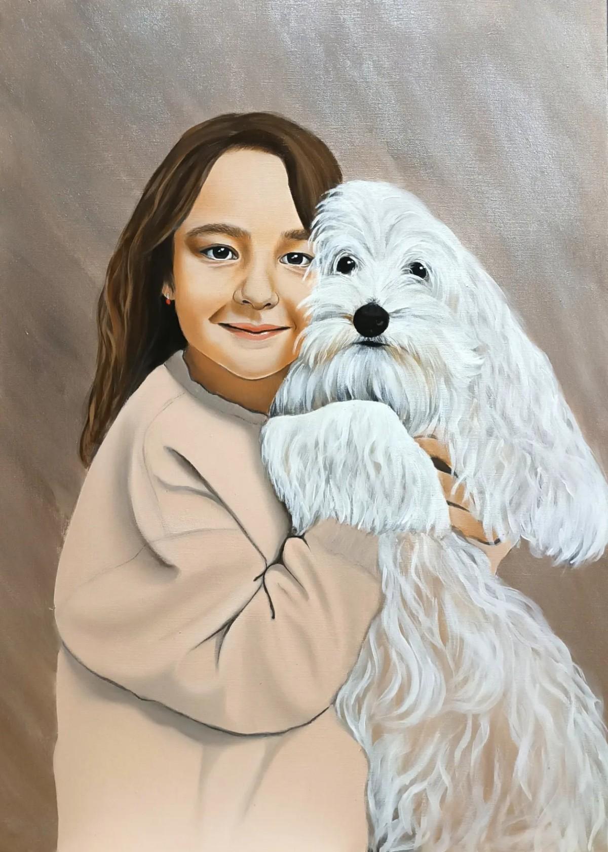 Girl with dog