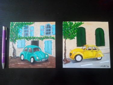 A miniatures oldtimers Citroen  two horses and Beetle Volkswagen