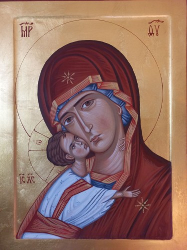 Icon of the Most Holy Mother of God of Vladimir by Dragana Zivadinovic