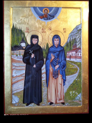 Icon of St Petka and St Cherubim by Dragana Zivadinovic
