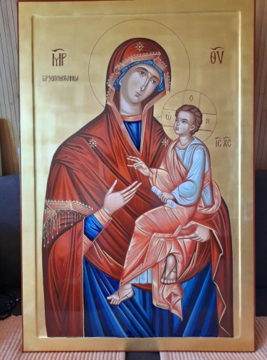 Icon of the Holy Mother of God Quick Helper by Dragana Zivadinovic