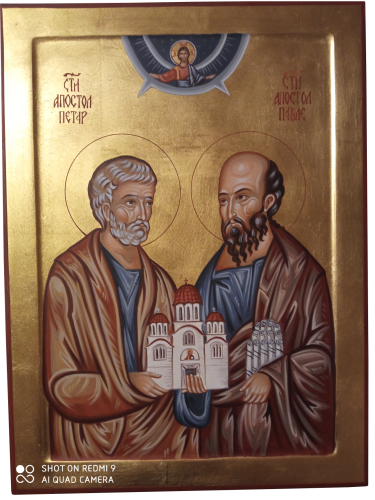 Icon of St Apostles Peter and Paul by Dragana Zivadinovic