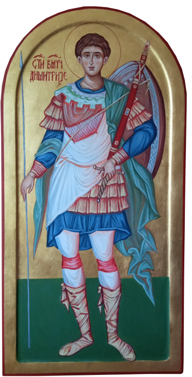 Icon of Saint Demetrius the Great Martyr by Dragana Zivadinovic