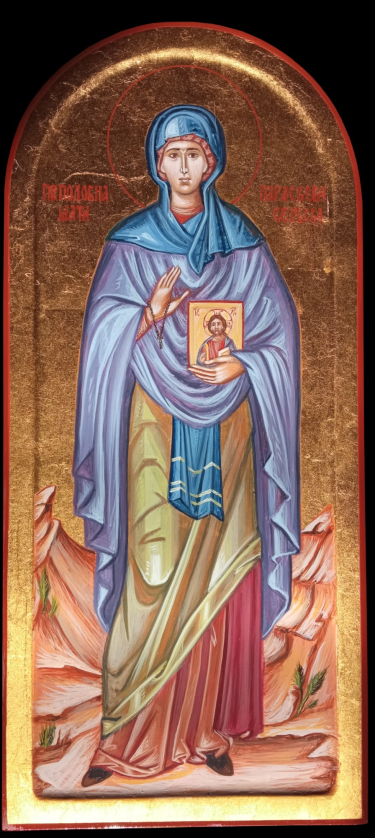 Icon of St Venerable Mother Paraskeva by Dragana Zivadinovic