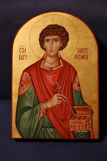 Icon of St Panteleimon by Dragana Zivadinovic