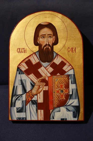 Icon of St Sava by Dragana Zivadinovic