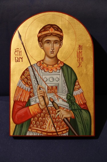 Icon of Saint Demetrius the Great Martyr by Dragana Zivadinovic