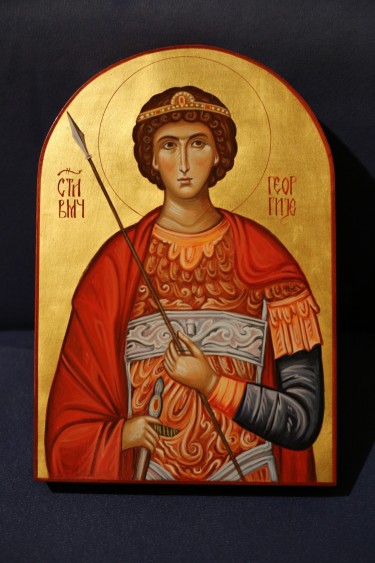 Icon of Saint George the Great Martyr by Dragana Zivadinovic