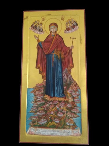 Icon of the Most Holy Mother of God of Athos by Dragana Zivadinovic