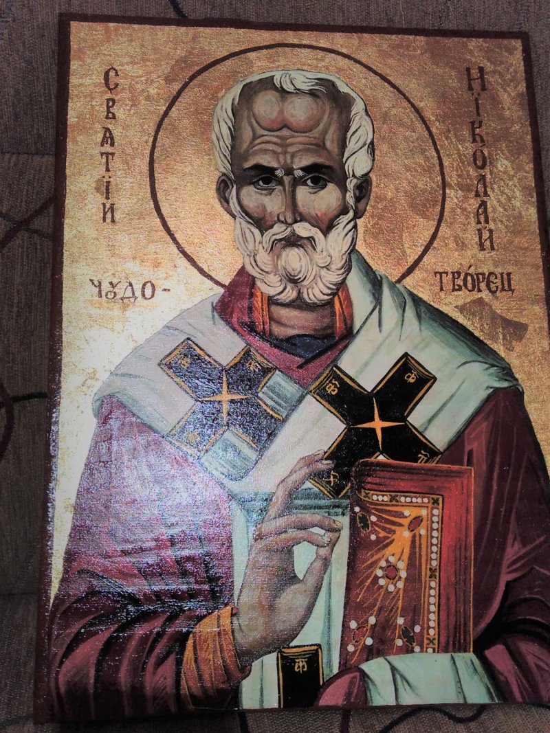 St Nikolas, Painting Purple Art