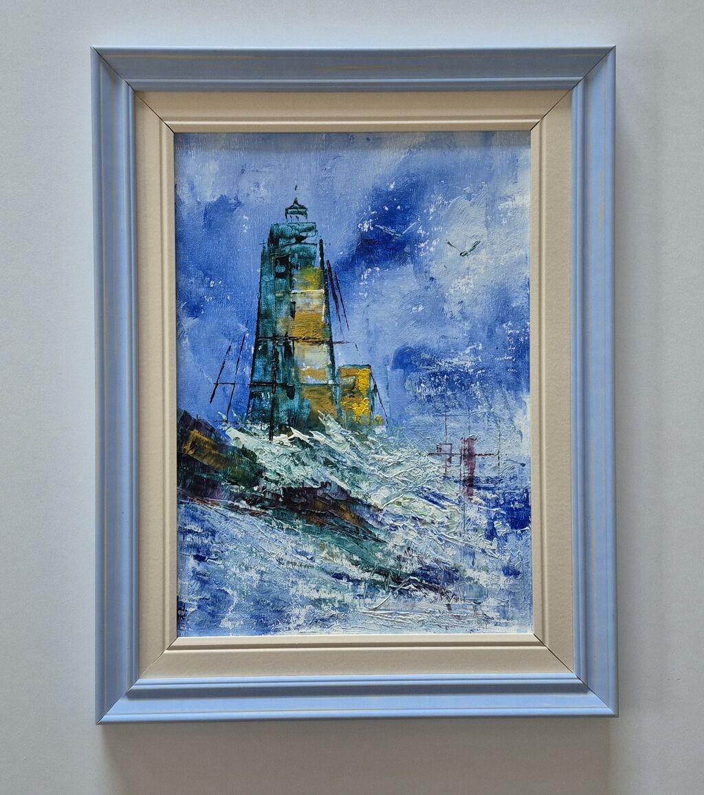 Oil on canvas - Lighthouse, beautiful painting