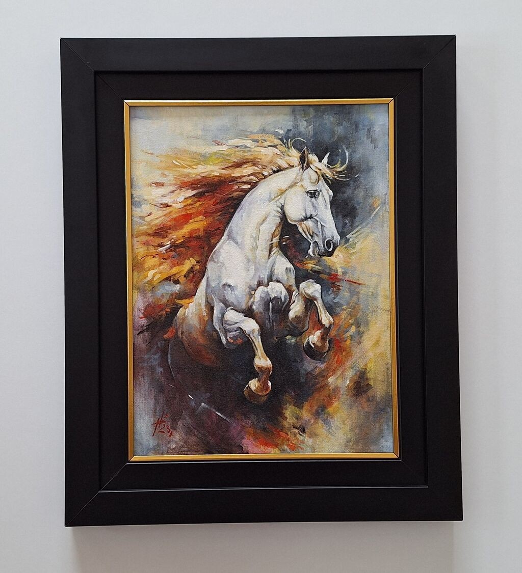 Oil on canvas - Phoenix horse, beautiful picture