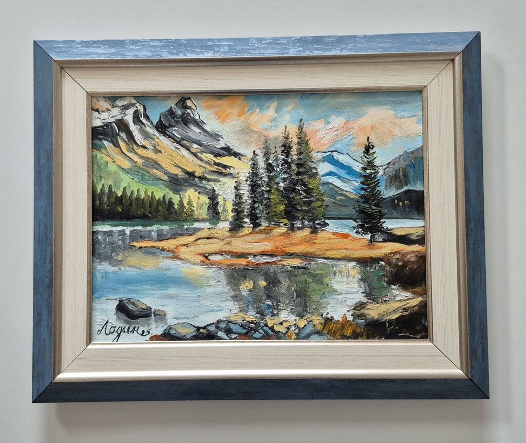 Oil on canvas - Mountain landscape, picture five