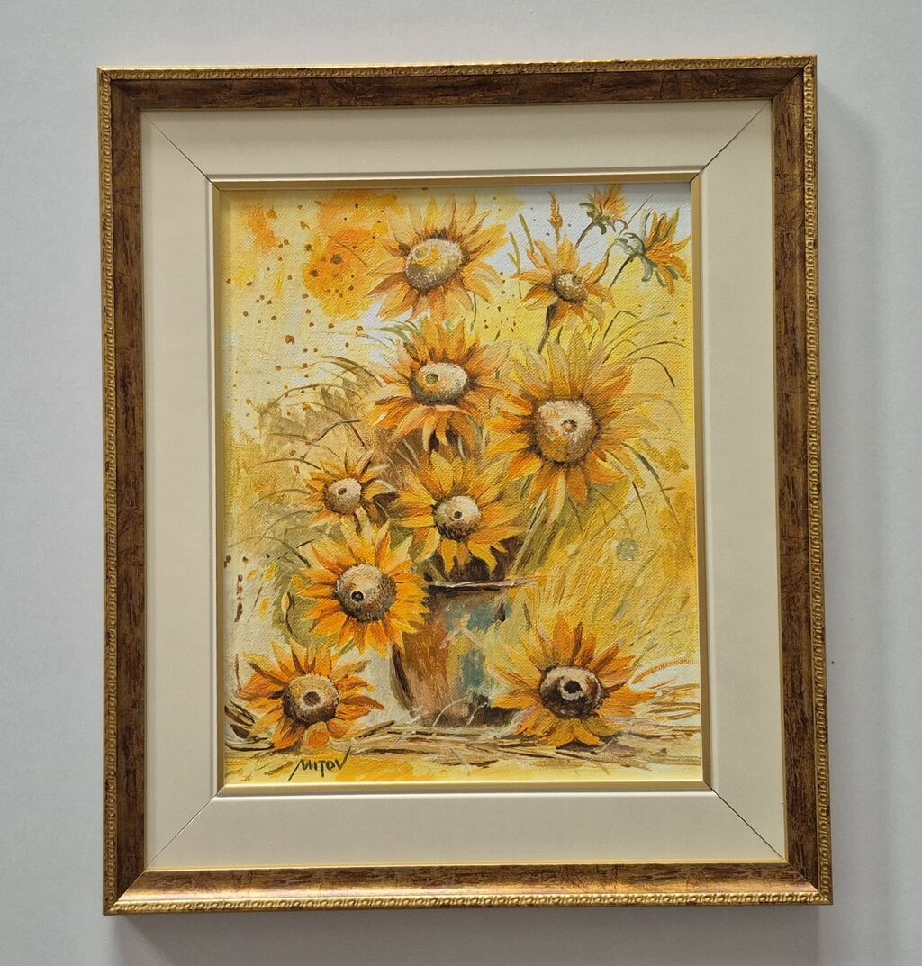 Oil on canvas - Sunflowers 3, beautiful picture
