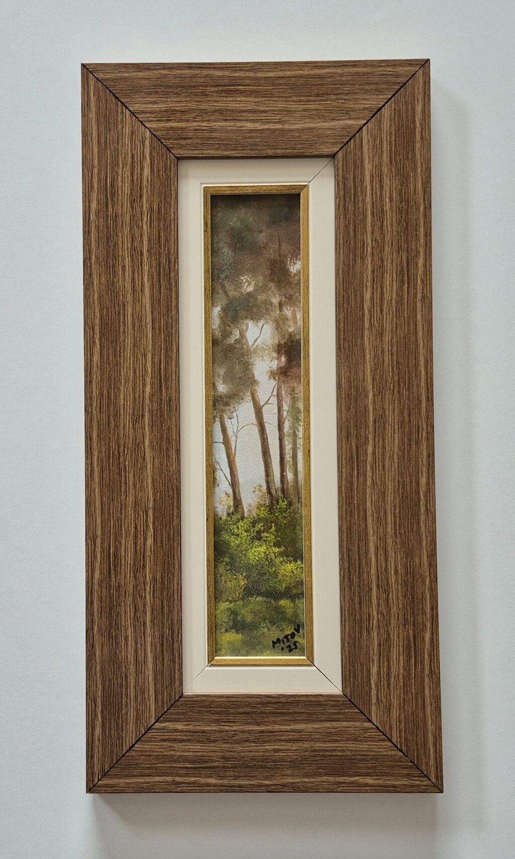 Oil on canvas - Forest - Miniature
