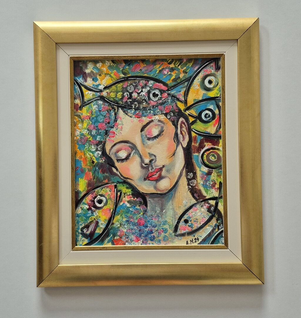 Oil on canvas - Dreaming, beautiful picture