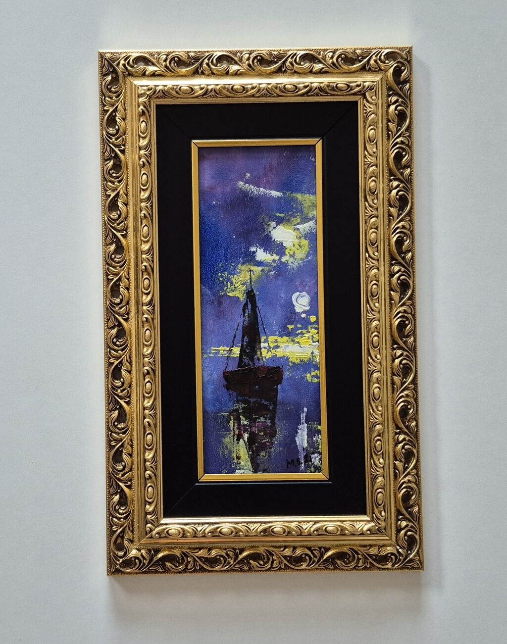 Oil on canvas - Sea, night - Picture 1