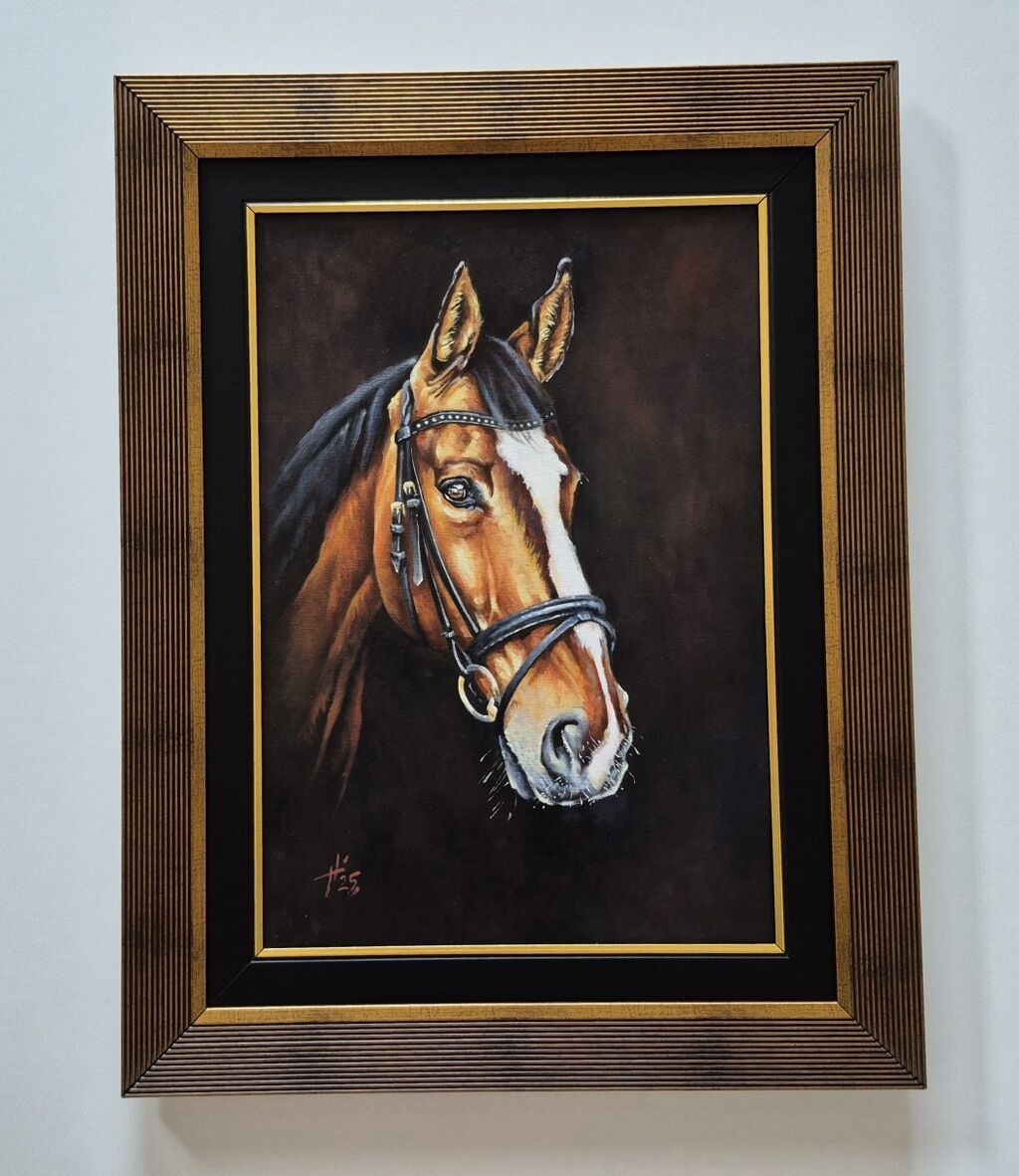 Oil on canvas - Portrait of Lepotan, beautiful